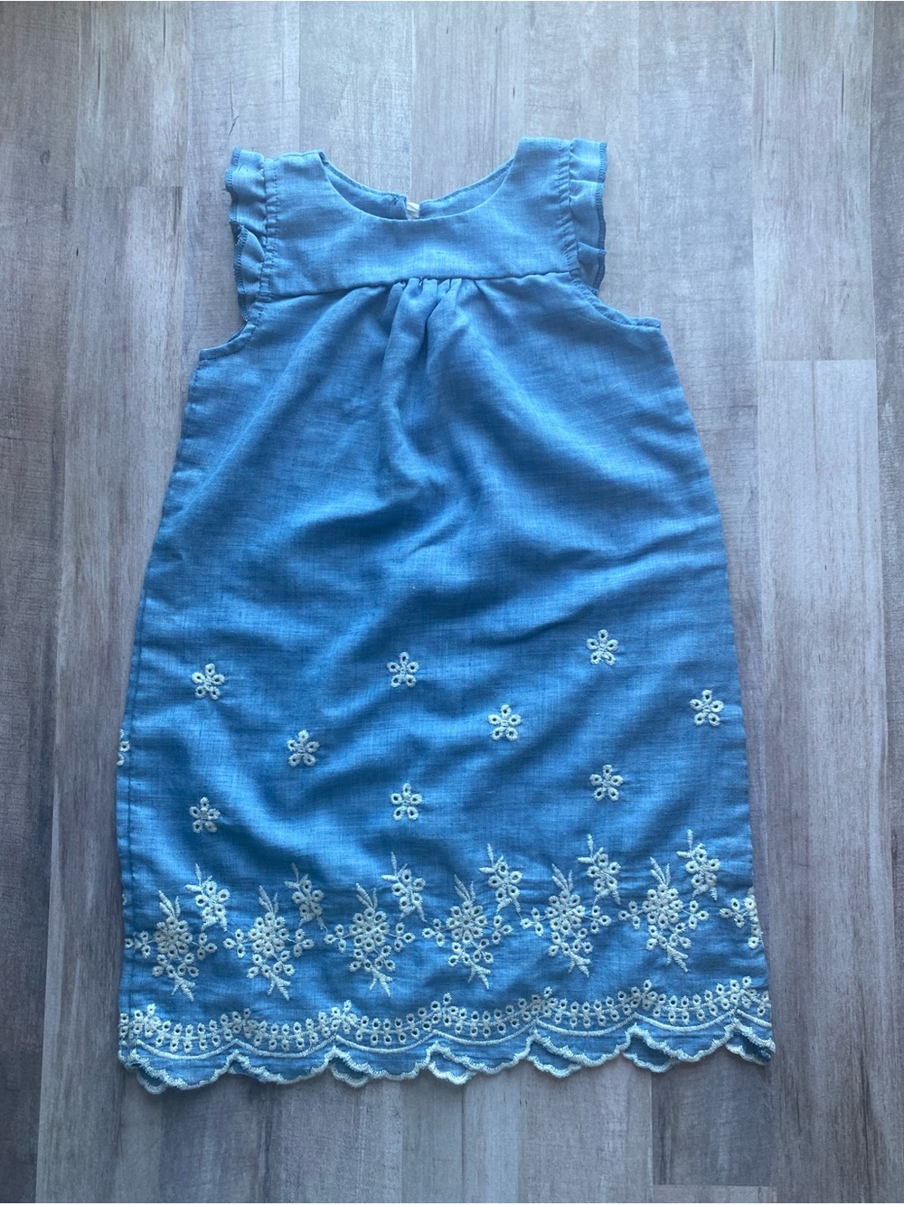 Heart & Arrow Toddler Girls Blue Eyelet Summer Dress Size 2T